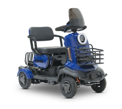 Электроскутер четырехколесный Rutrike Квадро синий