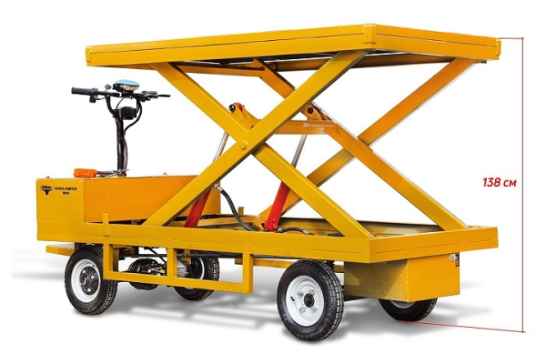 Платформенная тележка электрическая RuTrike ПЛИТА ЛИФТЕР 1800
