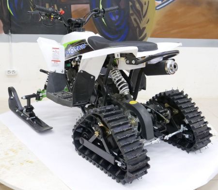 Детский снегоход Gekkon Snow (Снегоцикл) бело-зеленый