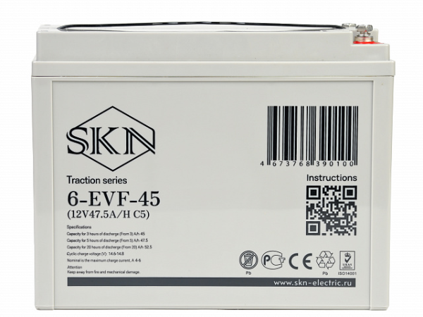 Тяговый аккумулятор SKN 6-EVF-45 (12V47.5A/H C5)