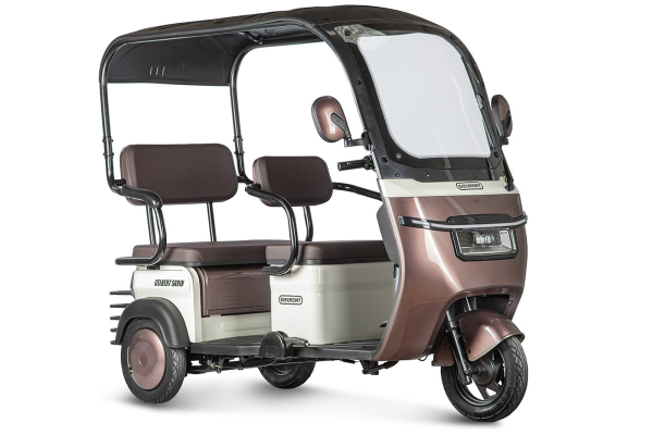 Электротрицикл Rutrike Gelbert Sarin 48V/60V 1000Вт коричнево-белый