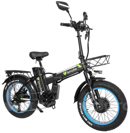 Электровелосипед Syccyba H1 DUAL синий
