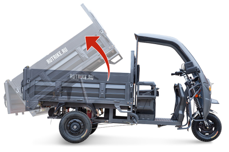 Грузовой электротрицикл Rutrike D5 1700 КАБИНА серый