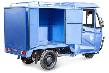 Грузовой электротрицикл Rutrike КАРГО Кабина Дуал синий