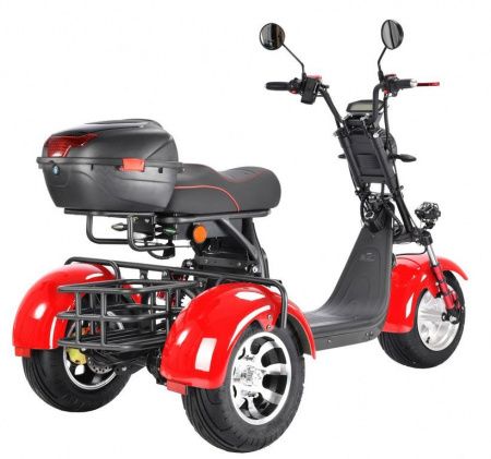 Электроскутер Citycoco WHITE SIBERIA Pro Trike+ 3000W Трицикл красный