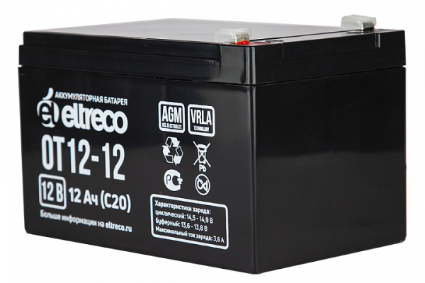 Аккумулятор Eltreco 6-F-12 (12V12A/H C20)