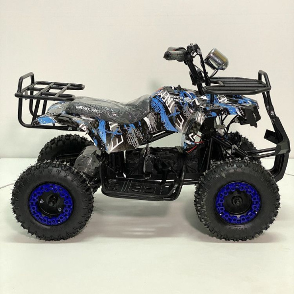 Квадроцикл GreenCamel Гоби K32 (12Ah 36V 800W R6 Цепь) ножной тормоз Синий экстрим