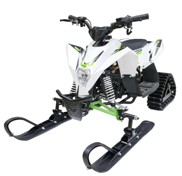 Детский снегоход Gekkon Snow (Снегоцикл) бело-зеленый