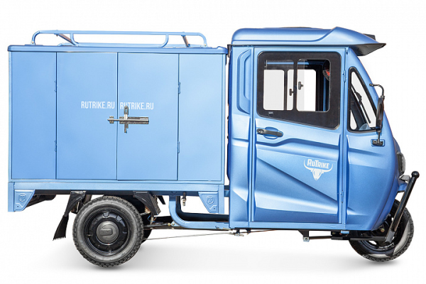 Грузовой электротрицикл Rutrike КАРГО Кабина Дуал обогрев 1500 60V1000W синий
